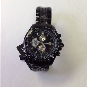 Curren Men's Black Stainless Steel Watch